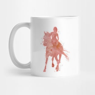 Girl Horse Rider Watercolor Sport Gift Mug